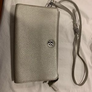 Silver Authentic Tory Burch crossbody